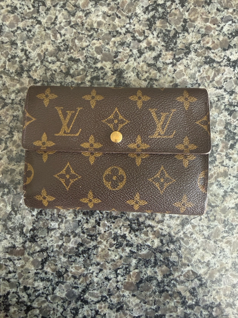 Louis Vuitton Monogram Continental Wallet in Brown and Tan